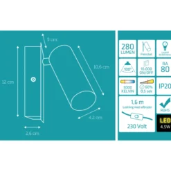 Nielsen Light Ego væglampe, hvid
