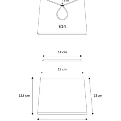 Nielsen Light Emma Cabana lampeskærm, hvid, H13 cm