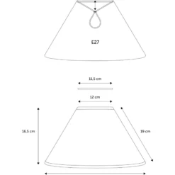 Nielsen Light Emma Casa lampeskærm, sort, H16,5 cm