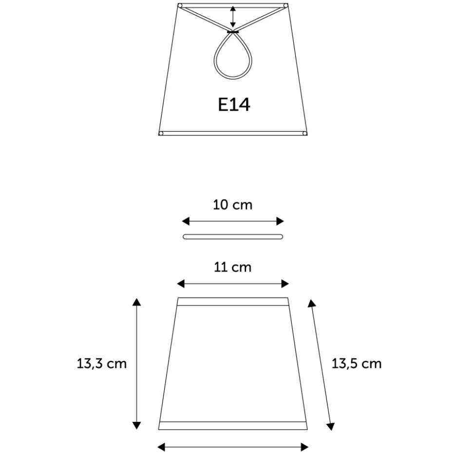 Nielsen Light Emma Domus lampeskærm, hvid, H13,5 cm