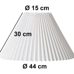 Nielsen Light Emma Hacienda Plisse lampeskærm, hvid, H27 cm