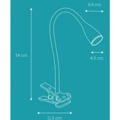 Nielsen Light Eye klemmelampe, hvid