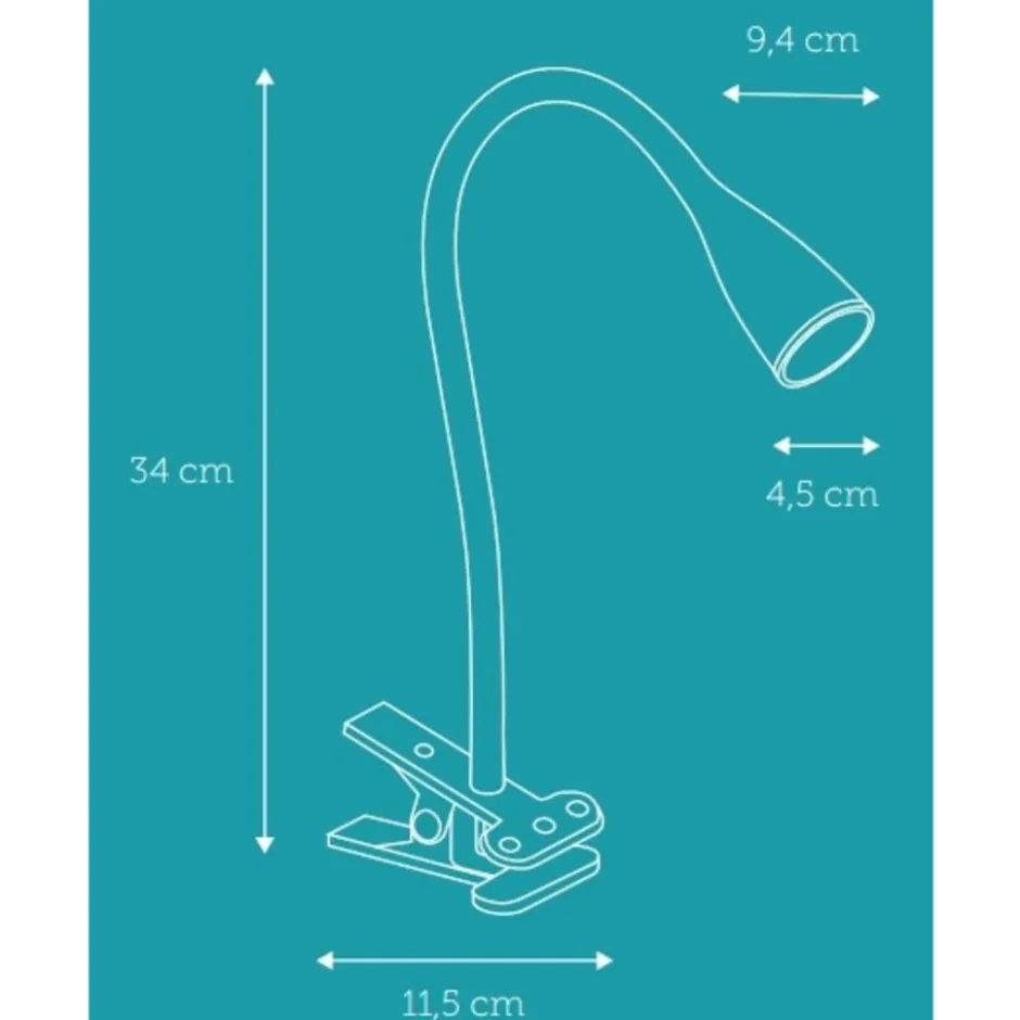 Nielsen Light Eye klemmelampe, sort