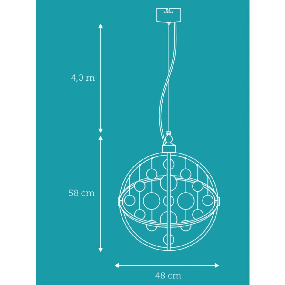 Nielsen Light Galaxy lysekrone, messing