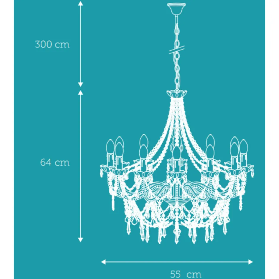 Nielsen Light Imperial lysekrone, 8-armet