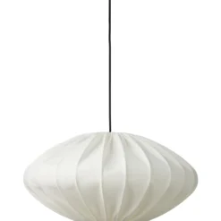Nielsen Light Jasmin Ellipse pendel, sort ledning, hvid