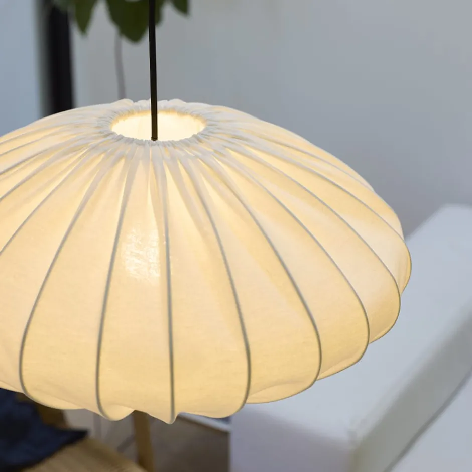 Nielsen Light Jasmin Ellipse pendel, sort ledning, hvid