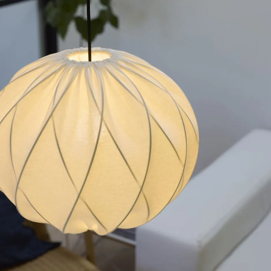 Nielsen Light Jasmin pendel, sort ledning, hvid