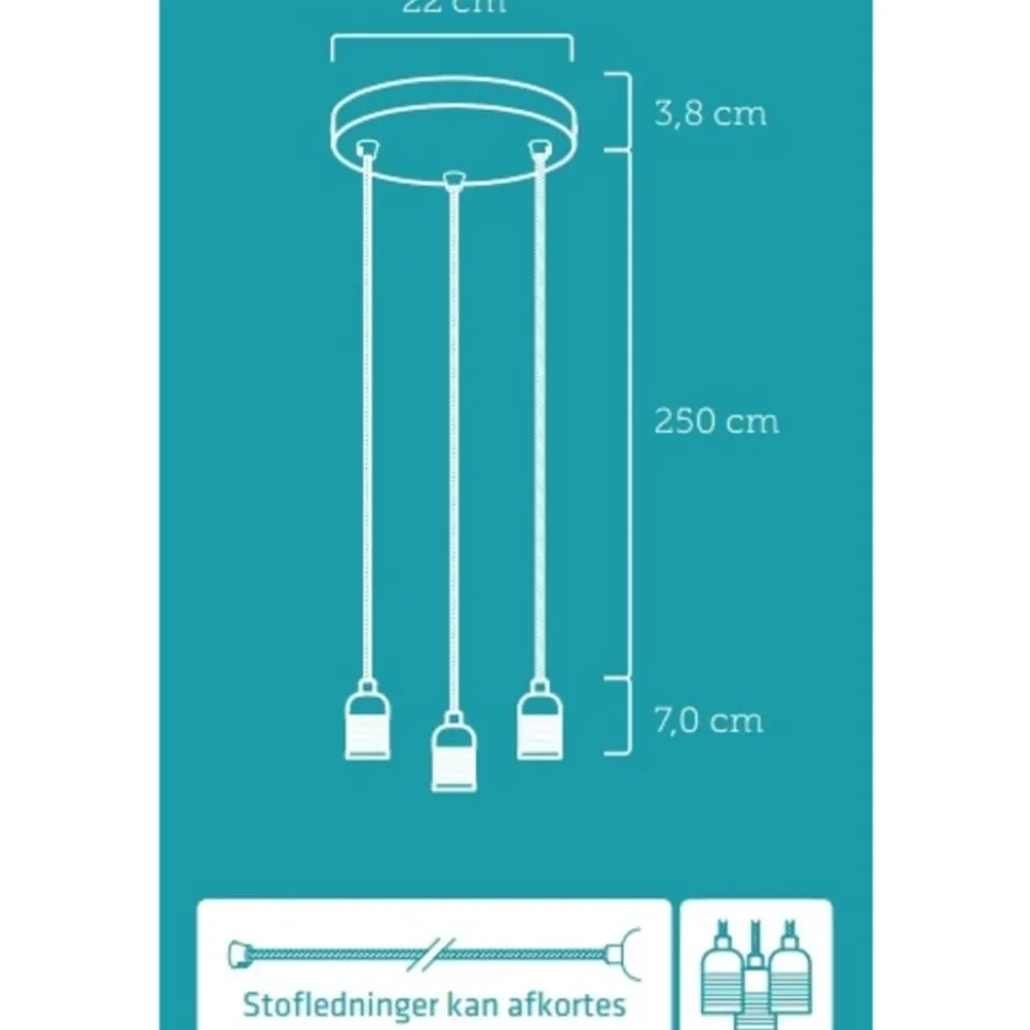 Nielsen Light K9 klyngependel, 3 lamper