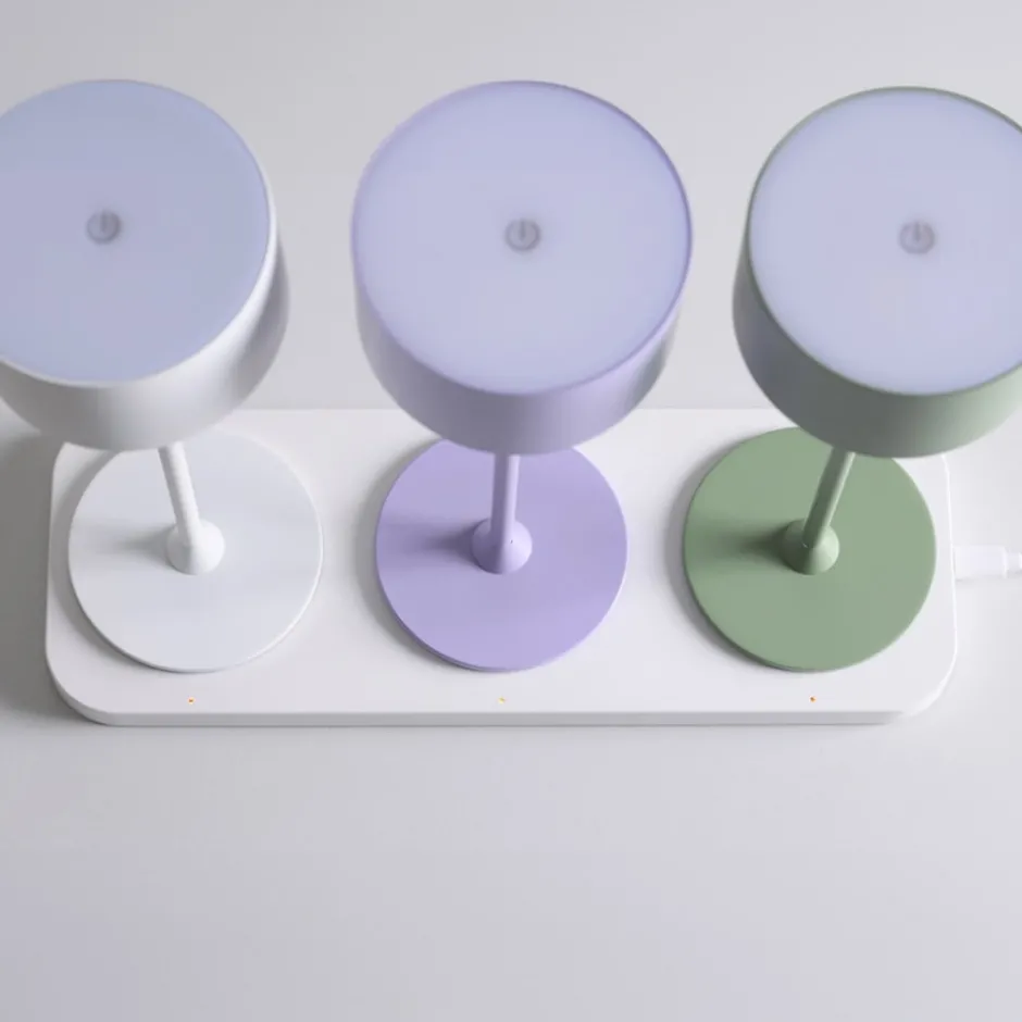Nielsen Light ladestation til Bistro genopladelige bordlamper, til 3 lamper, hvid