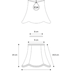 Nielsen Light Lotte Pagode lampeskærm, H14 cm
