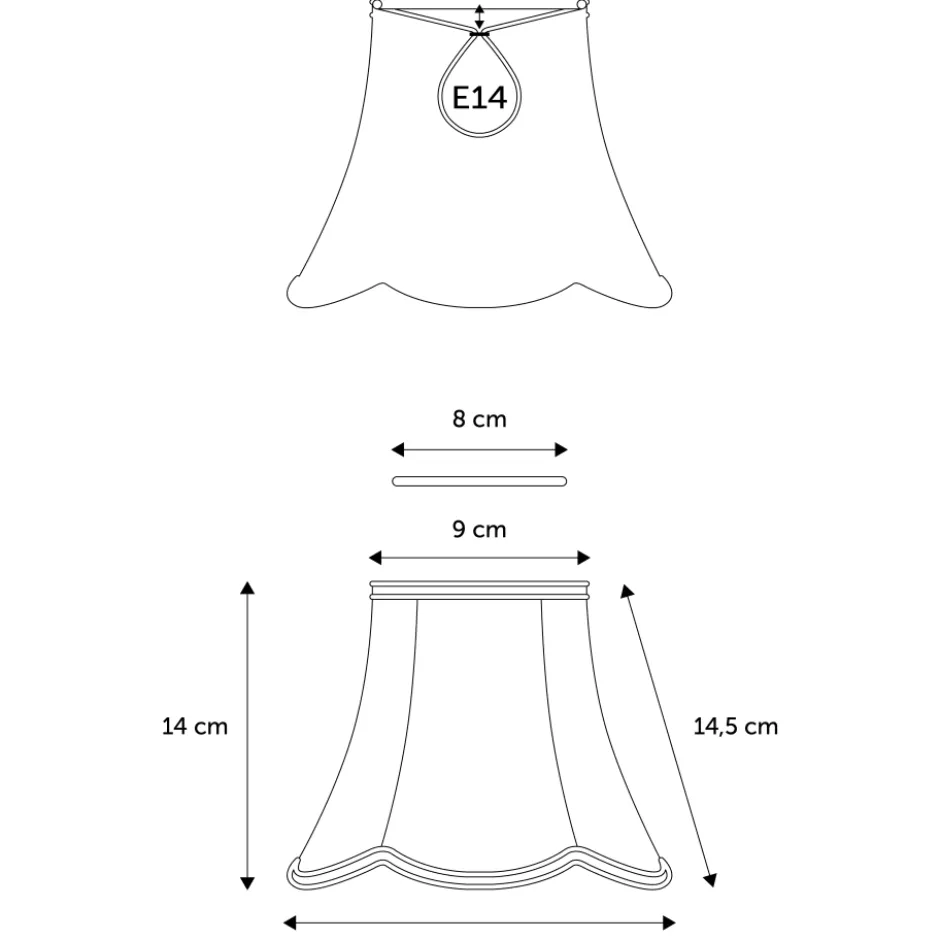 Nielsen Light Lotte Pagode lampeskærm, H14 cm
