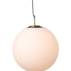 Nielsen Light Nora cafependel, opal/messing, Ø50 cm