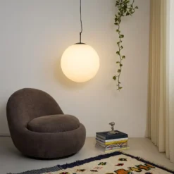 Nielsen Light Nora cafependel, opal/sort, Ø50 cm