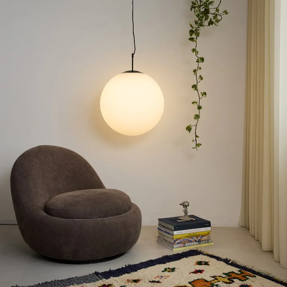 Nielsen Light Nora cafependel, opal/sort, Ø50 cm