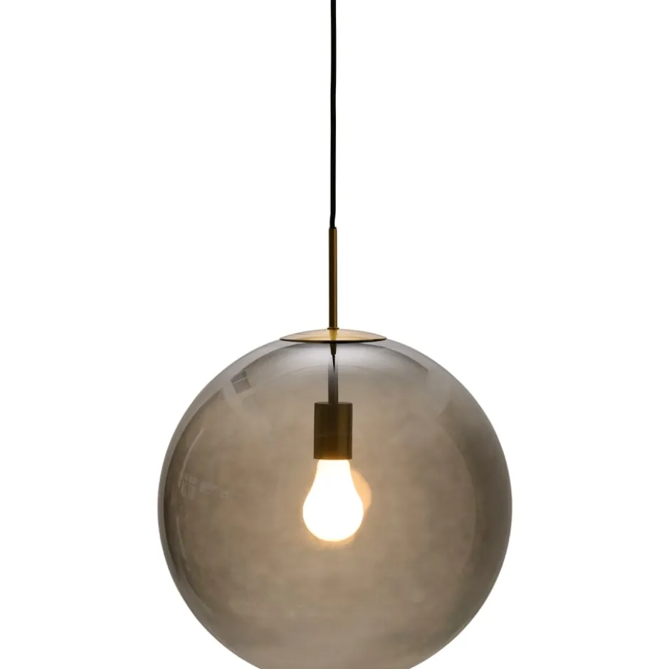 Nielsen Light Nora cafependel, røgfarvet/messing, Ø40 cm