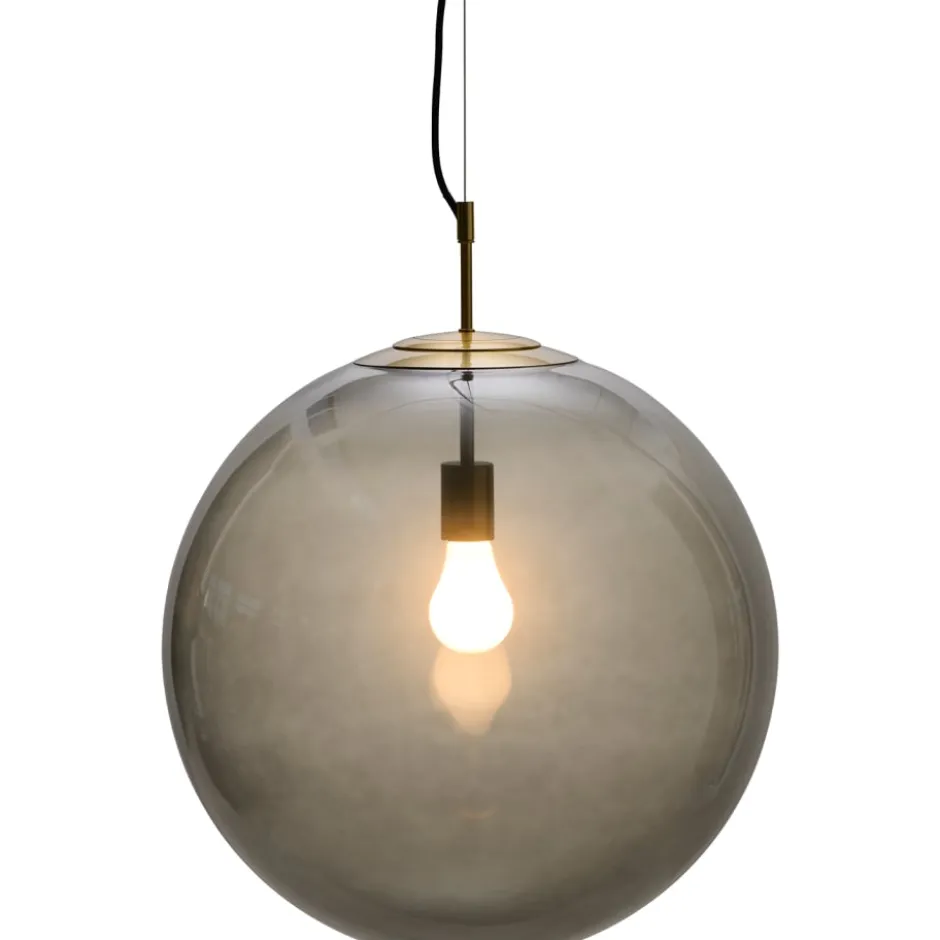 Nielsen Light Nora cafependel, røgfarvet/messing, Ø50 cm
