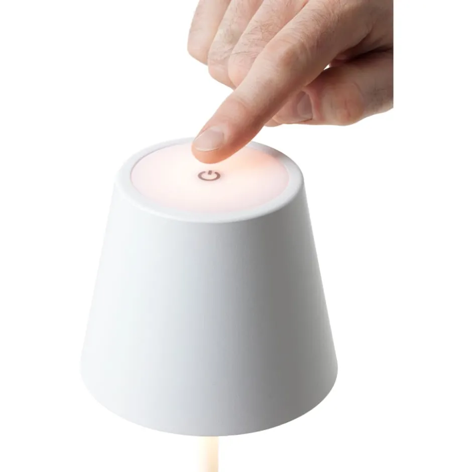 Nielsen Light One genopladelig bordlampe, hvid