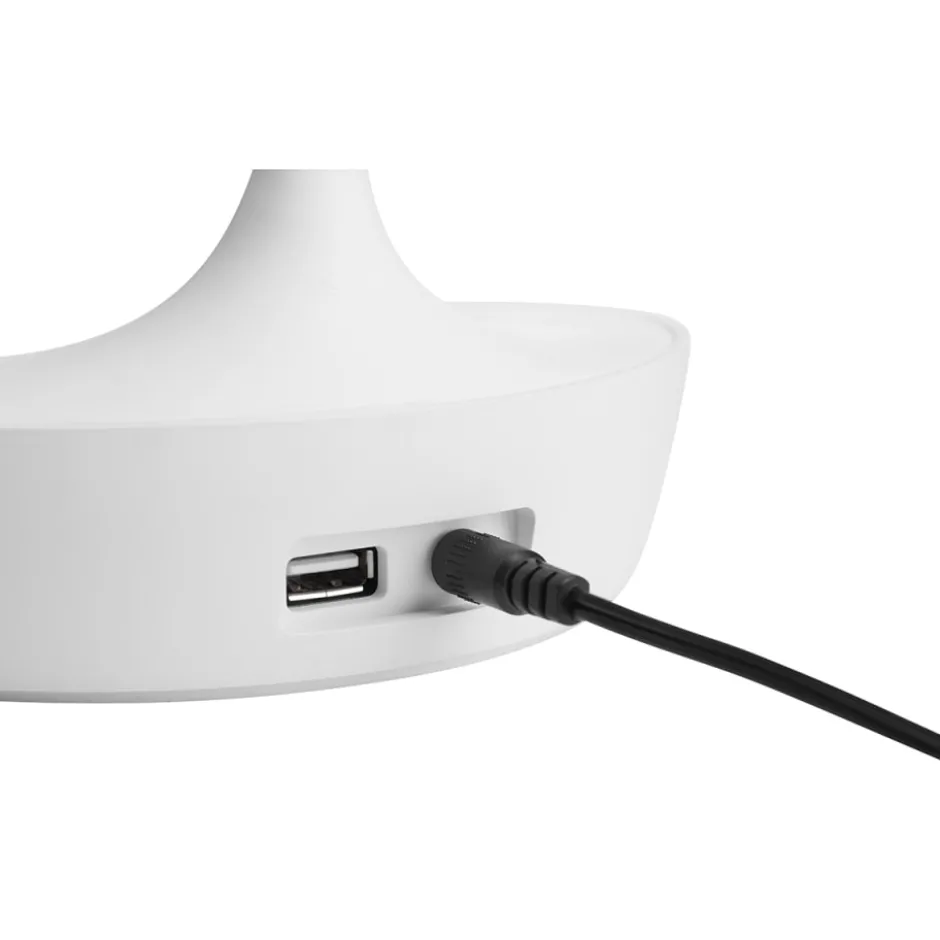 Nielsen Light Samba bordlampe med USB, hvid