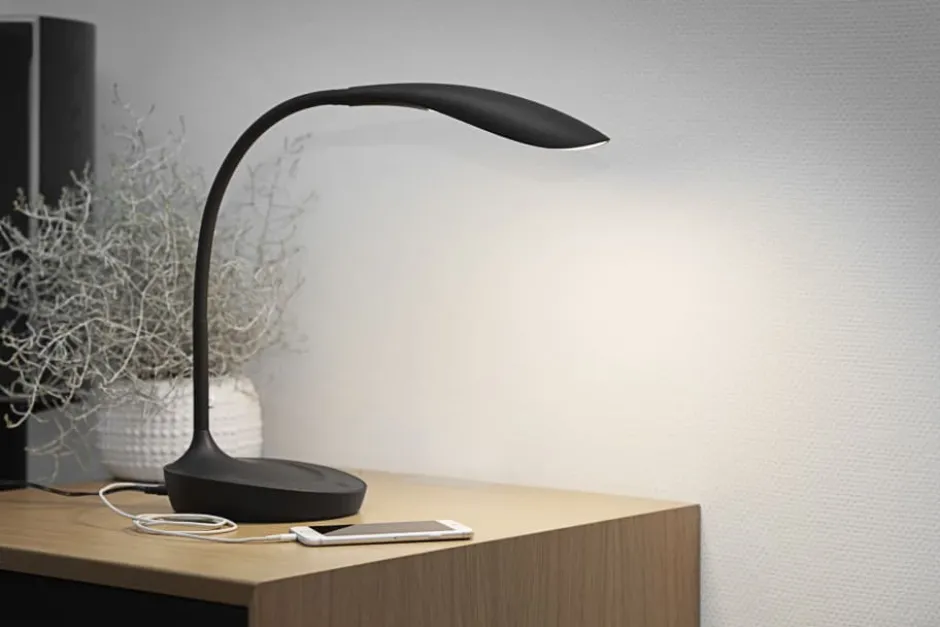 Nielsen Light Samba bordlampe med USB, sort