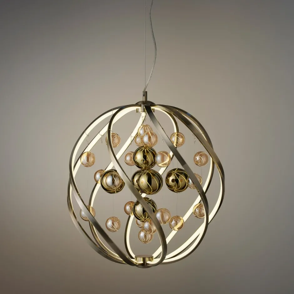 Nielsen Light Solar lysekrone, antik messing