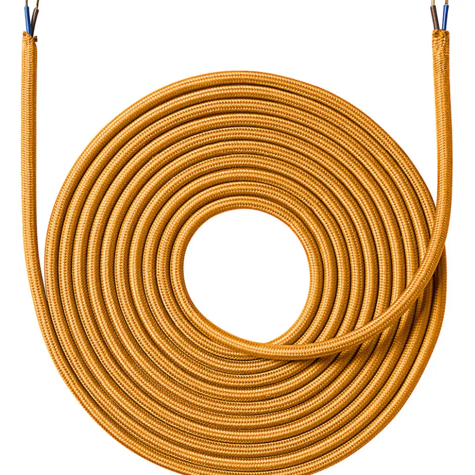 Nielsen Light stofledning, 2x0,75 mm², 4 meter, guld