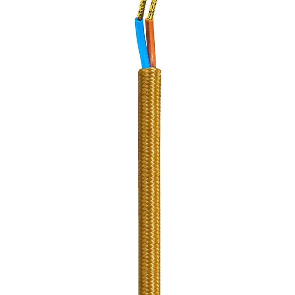 Nielsen Light stofledning, 2x0,75 mm², 4 meter, guld