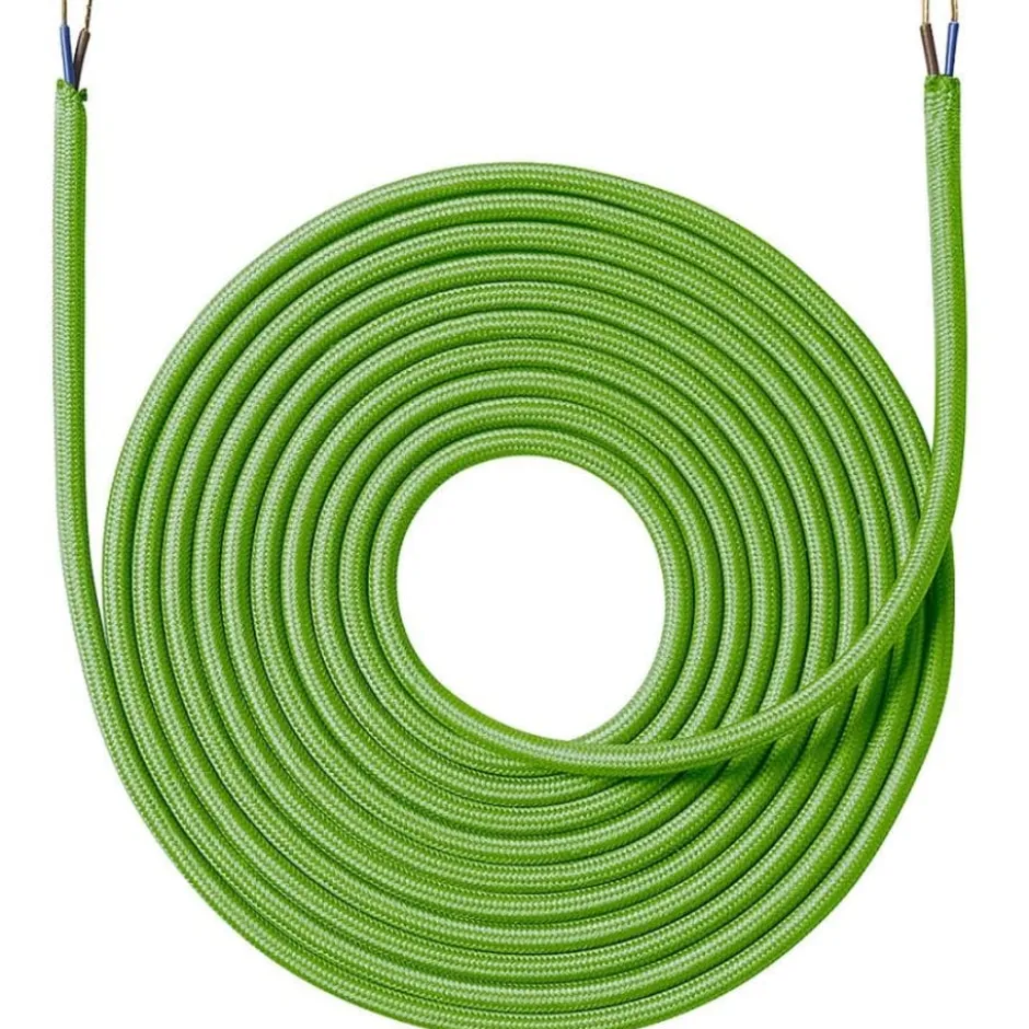 Nielsen Light stofledning, 2x0,75 mm², 4 meter, limegrøn