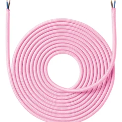 Nielsen Light stofledning, 2x0,75 mm², 4 meter, lyserød