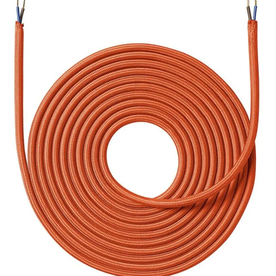 Nielsen Light stofledning, 2x0,75 mm², 4 meter, orange