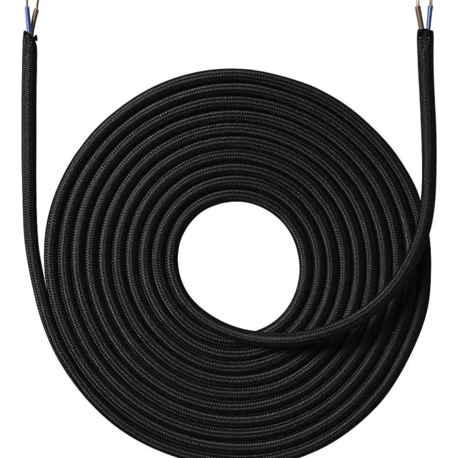 Nielsen Light stofledning, 2x0,75 mm², 4 meter, sort
