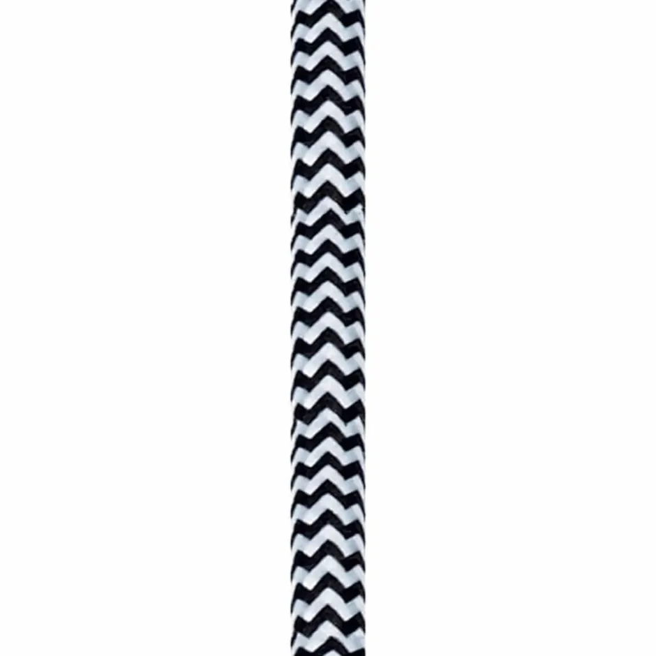 Nielsen Light stofledning, 2x0,75 mm², 4 meter, sort/hvid
