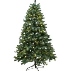 Nordic Winter Aske kunstigt juletræ med lys, 210 x 138 cm