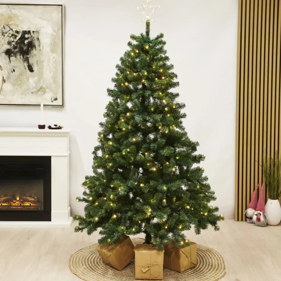Nordic Winter Aske kunstigt juletræ med lys, 210 x 138 cm