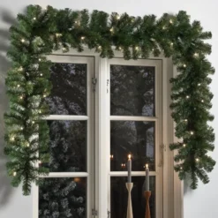 Nordic Winter granguirlande med lys, 2,4 m