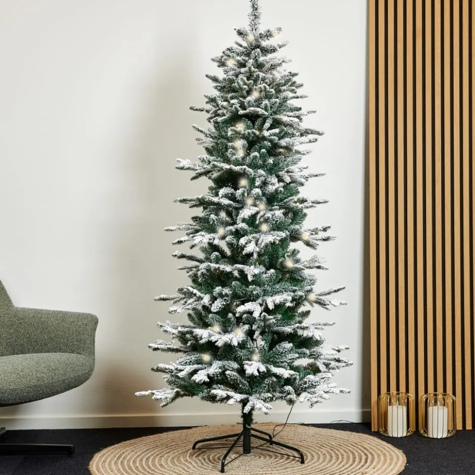 Nordic Winter kunstigt juletræ med lys, 180 x 86 cm