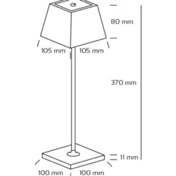 Nordtronic Conexos genopladelig bordlampe, hvid