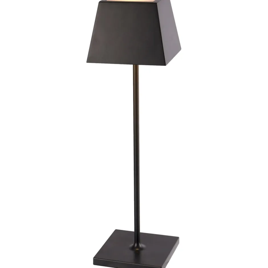 Nordtronic Conexos genopladelig bordlampe, sort