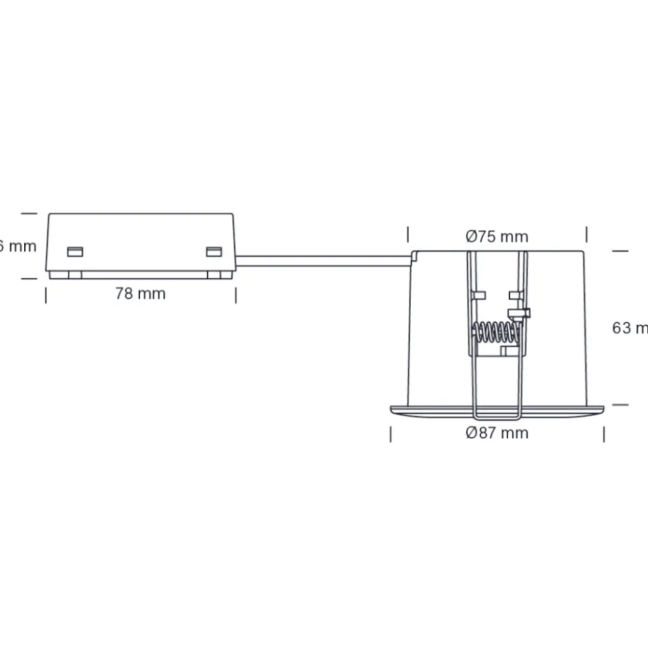 Nordtronic Fast Install ECO indbygningsspot, mat hvid, 10-pak