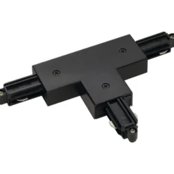 Nordtronic 1F T-samlestykke, højre jord, sort