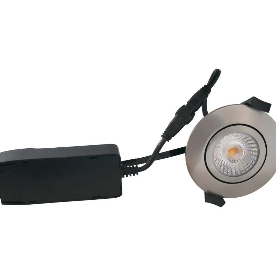 Nordtronic Low Profile ECO indbygningsspot, børstet alu, 3000K