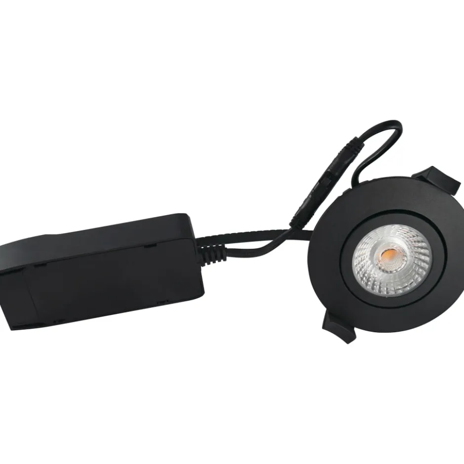 Nordtronic Low Profile ECO indbygningsspot, mat sort, 4000K