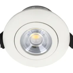 Nordtronic Low Profile Flexible G2 indbygningsspot, Ø7,5 cm, hvid, 2700K