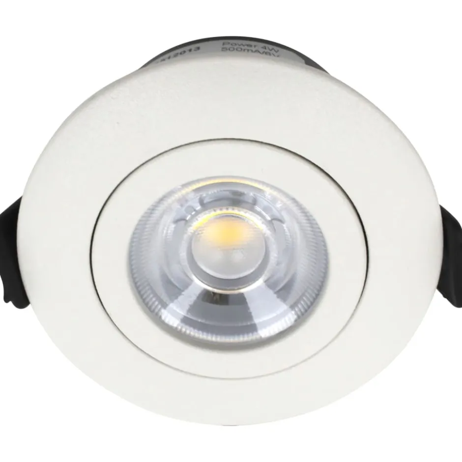 Nordtronic Low Profile Flexible indbygningsspot, driver, Ø5,5 cm, hvid, 3000K