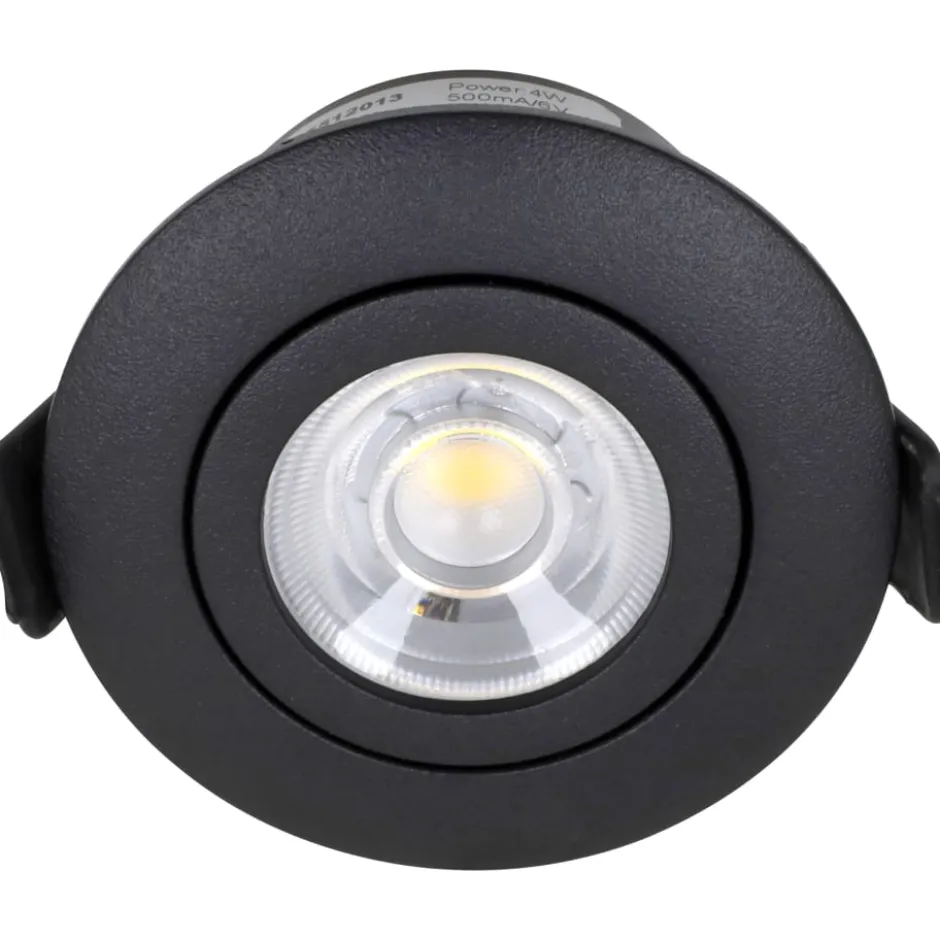 Nordtronic Low Profile Flexible indbygningsspot, driver, Ø5,5 cm, sort, 3000K