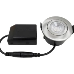 Nordtronic Low Profile Flexible indbygningsspot, Ø5,5 cm, børstet alu, 4000K