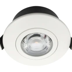 Nordtronic Low Profile Flexible indbygningsspot, Ø7,5 cm, hvid, 2700K