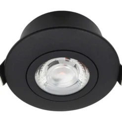 Nordtronic Low Profile Flexible indbygningsspot, Ø7,5 cm, sort, 4000K