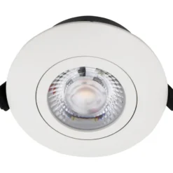 Nordtronic Low Profile Flexible indbygningsspot, Ø8,3 cm, hvid, 3000K