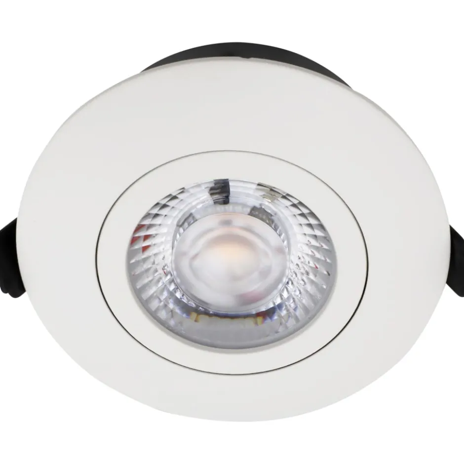 Nordtronic Low Profile Flexible indbygningsspot, Ø8,3 cm, hvid, 3000K